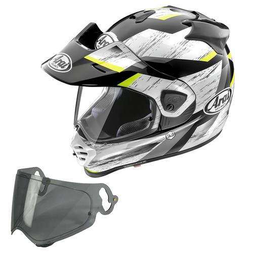 Casco moto avventura giallo - casco,